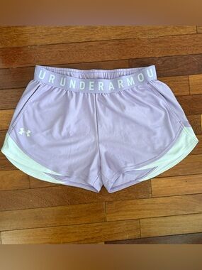 Under Armour Lavender Athletic Shorts with White Trim